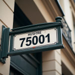 Panneau parisien 75001 sur façade haussmannienne en plein jour
