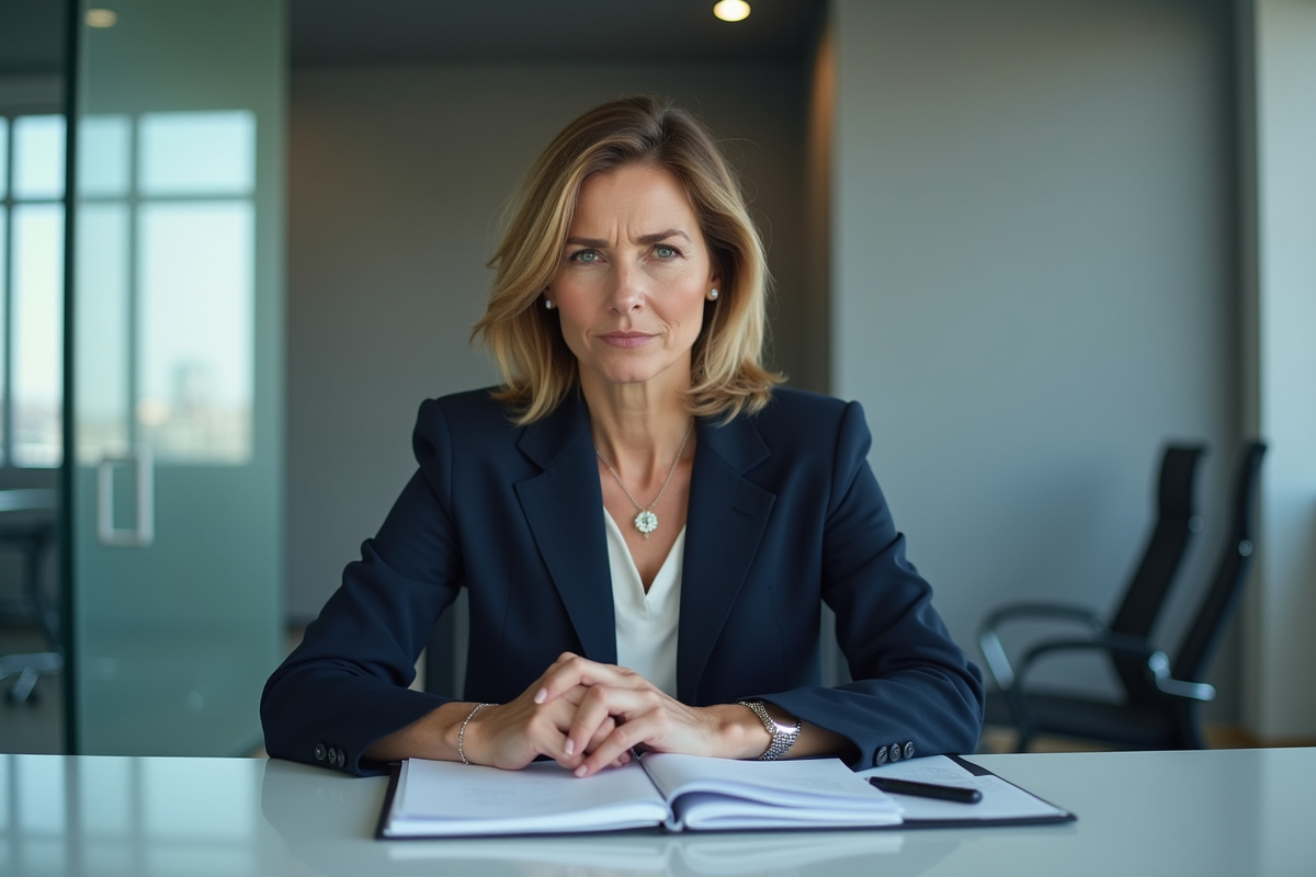 Femme d affaires fatiguée dans un bureau moderne