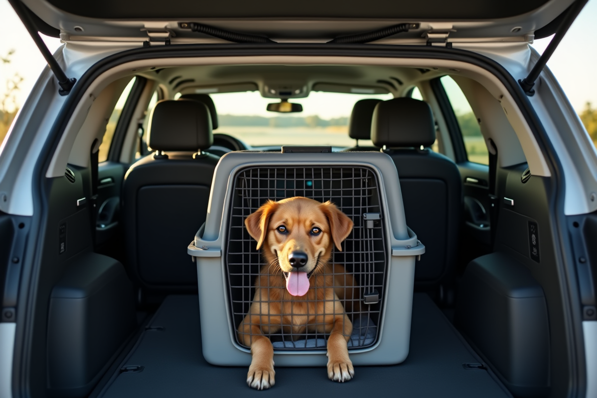 chien voiture