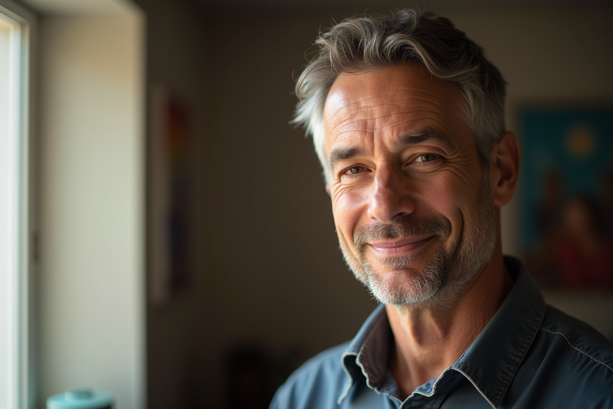 Portrait d'un homme charismatique confiant et approachable